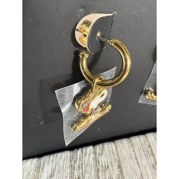 NWT Coach X Peanuts Snoopy Ski Huggie Earrings - Picture 6 of 8